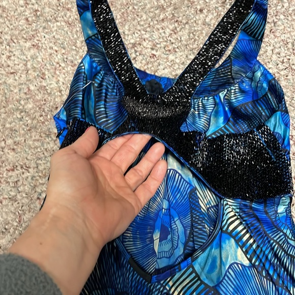 Marciano beaded silk halter dress - Picture 9 of 10